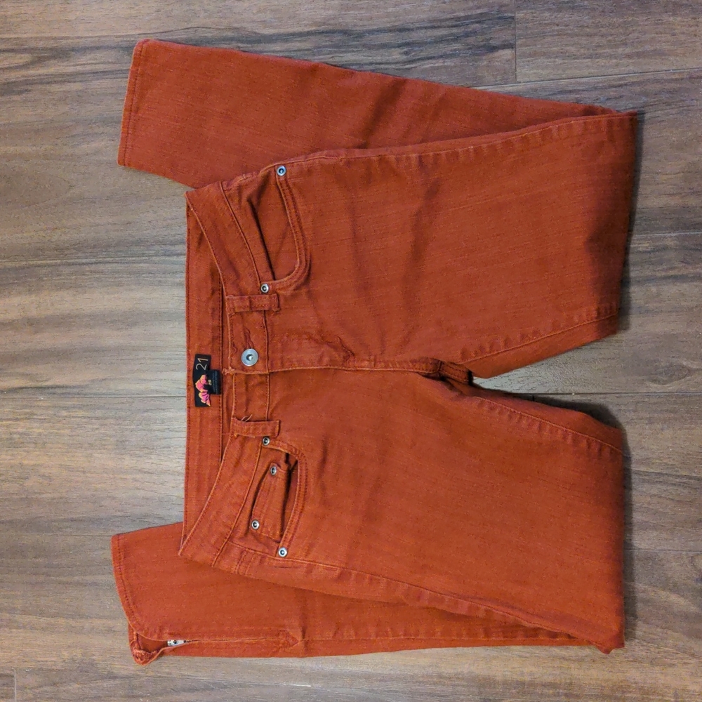 Orange Retro 70s Inspired Jeans